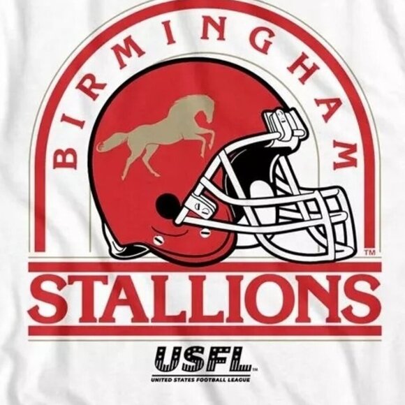 Birmingham Stallions USFL Football Helmet T-Shirt 73 - Picture 2 of 5